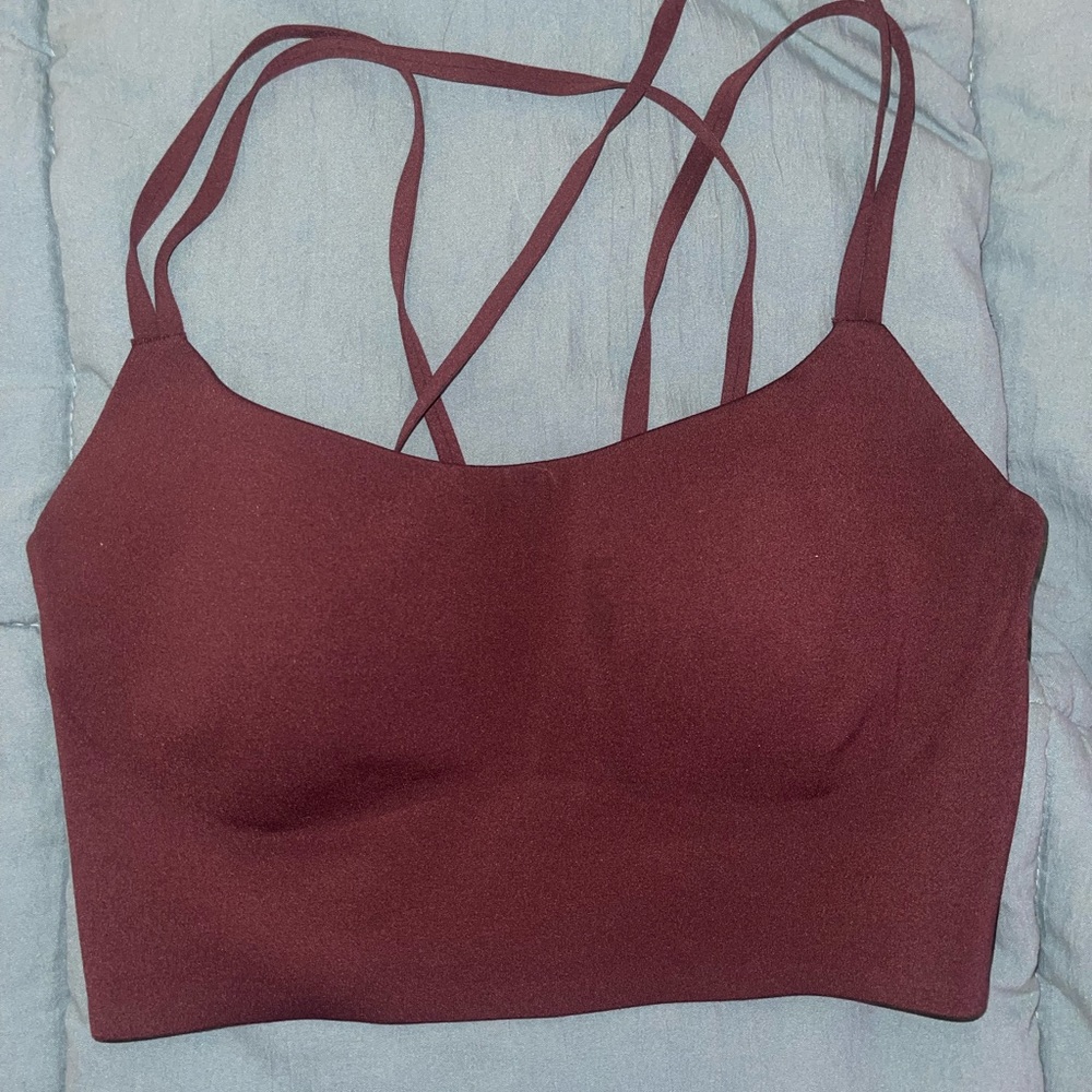 Maroon sports bra!